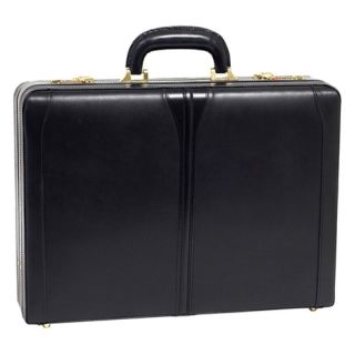 McKlein USA Turner Leather Expandable Attache Case   Black   80485
