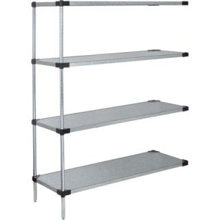 Quantum Solid Shelf Unit System   86in.H Add On Unit with 4 36in.W x 24in.D