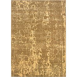 Cream/ Beige Abstract Area Rug (92 X 125)