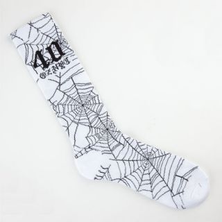 Spider Web Mens Crew Socks White One Size For Men 235514150
