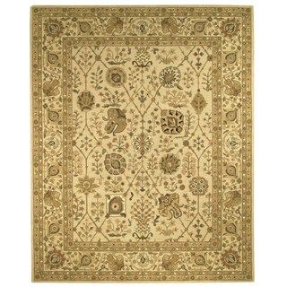 Nourison Hand hooked 16th Century Beige Wool Rug (3 X 5)