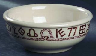 Wallace (American) Rodeo Coupe Cereal Bowl, Fine China Dinnerware   Westward Ho,
