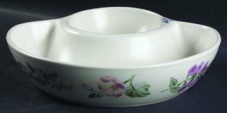 Pfaltzgraff Cape May 1 Piece Chip & Dip, Fine China Dinnerware   Pink Floral, Fe