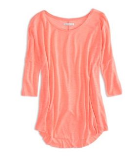 Coral Burst AE Hi Lo Dolman T Shirt, Womens XXL