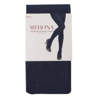 Merona Womens Premium Control Top Opaque Tights   Cornelian Blue M Tall
