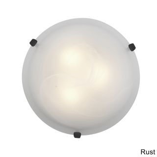 Access Mona 2 light Alabaster Glass 12 inch Flush Mount