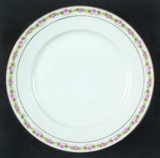 Altrohlau Alt143 Dinner Plate, Fine China Dinnerware   Pink Roses,Green Leaves&G