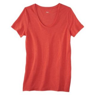 Mossimo Womens Plus Size Scoop Neck Tee   Red 2