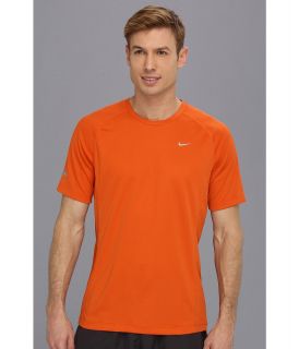 Nike Miler S/S UV Shirt Mens Short Sleeve Pullover (Orange)