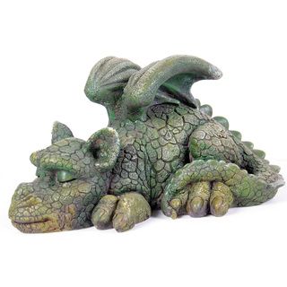 Kelkay Sleepy Green Dragon Decorative Accent