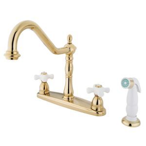 Elements of Design EB1752PX New Orleans Two Handle Centerset Kitchen Faucet With
