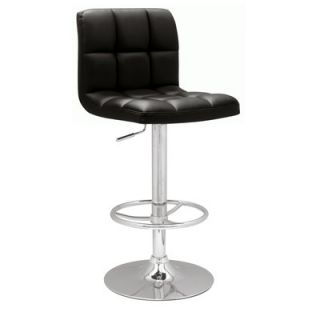 Chintaly 25 Adjustable Bar Stool 0394 AS BLK / 0394 AS WHT Color Black PU