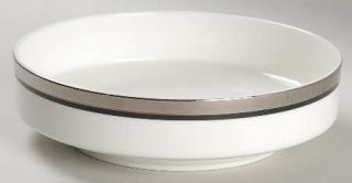 Mikasa Solitude Coupe Soup Bowl, Fine China Dinnerware   Bone,Wide Platinum Trim