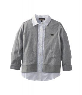 Roberto Cavalli Kids Z84040 Z9145 Boys L/S Shirt w/ Vest Boys Long Sleeve Button Up (White)