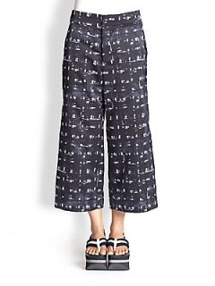 Marni Brush Print Trousers   Coal