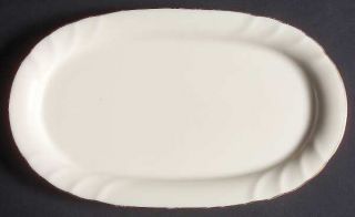 Mikasa Spun Silk Butter Tray, Fine China Dinnerware   All Cream,Swirled Rim,Scal