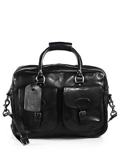 Polo Ralph Lauren Leather New Commuter Bag   Black