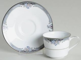 Noritake Squirewood Flat Demitasse Cup & Saucer Set, Fine China Dinnerware   Gra