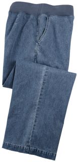Knit waist Vintage Denim Pants / Petite