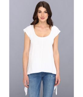 DKNY Jeans Battenburg Lace Sharkbite Tee Womens T Shirt (White)