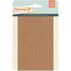 Persimmon Cardstock Stencil Alpha