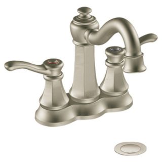 Moen 6301BN Bathroom Faucet, Vestige TwoHandle w/ Drain Assembly Brushed Nickel