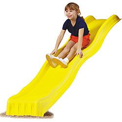 Swing n slide Yellow Cool Wave Slide (YellowIncludes hardware and mounting instructionsSmooth, 1 piece molded plastic constructionMounts easily to 42 inch to 52 inch slide platformWeight capacity 250 poundsRecommended for ages 2 to 10 years oldMaterials