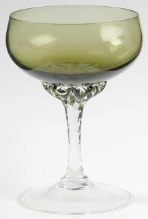 Sasaki Coronation Dark Green Champagne/Tall Sherbet   Dark Green