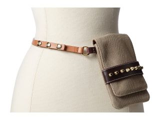 MICHAEL Michael Kors 13MM Canvas Belt Bag Womens Belts (Brown)