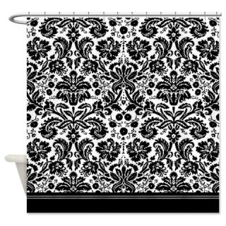  Black and white damask Shower Curtain  Use code FREECART at Checkout