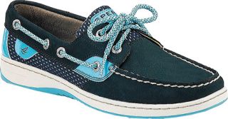 Womens Sperry Top Sider Bluefish 2 Eye   Navy/Turquoise Sporty Mesh Casual Shoe
