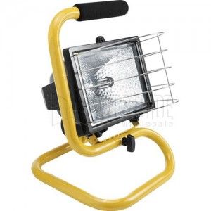 RAB Lighting QF500P RAB 500W Quartz Worklight w/ Lamp Yellow