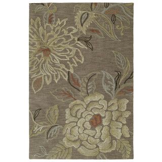 Copia Light Brown Floral 2x3 Polyester Rug