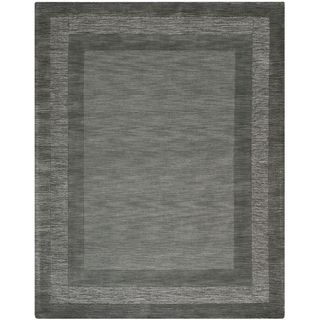 Handmade Impressions Solo Charcoal Grey New Zealand Wool Rug (76 X 96)