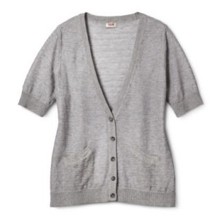 Mossimo Supply Co. Juniors Plus Size Short Sleeve Cardigan   Light Gray 4X