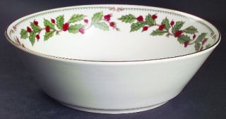 The Cellar Ivory Holly (China) 9 Round Vegetable Bowl, Fine China Dinnerware  