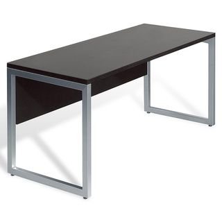 Wood/ Aluminum 48 inch Espresso Computer Table By Jesper Office (Espresso Materials Wood/aluminumFinish Espresso/aluminumGlass No Espresso wood topAluminum baseGrommets for wiresType of desk Home office & OfficeDimensions 30 inches high x 48 inches w