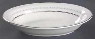 Royal Doulton Tiara 10 Oval Vegetable Bowl, Fine China Dinnerware   Bone, Blue/