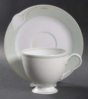 Hutschenreuther Printemps Footed Cup & Saucer Set, Fine China Dinnerware   Chloe
