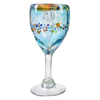 Global Amici Del Sol Glass Goblets   Set of 4 Multicolor   Z7MCR660S4R