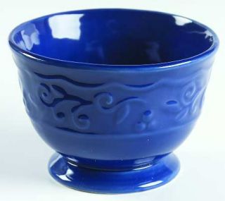  Bella Blue Soup/Cereal Bowl, Fine China Dinnerware   All Blue,Embossed