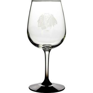 Chicago Blackhawks Boelter Brands Satin Etch Wine Glass