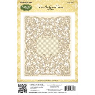 Justrite Stampers Cling Background Stamp 4 1/2x5 3/4 lace