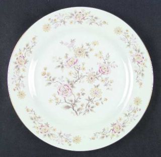 Nitto Dynasty Dinner Plate, Fine China Dinnerware   Yellow & Pink Floral Rim & C