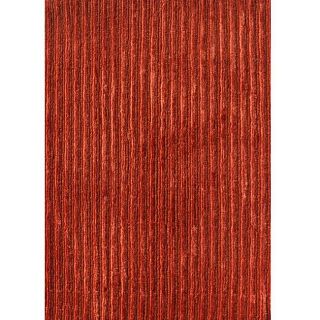 Hand knotted Red Wool Blend Rug (5 X 8)