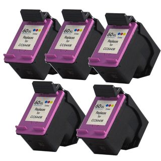 Hp 60xl (cc644wn) High Yield Tri color Ink Cartridge (remanufactured) (pack Of 5) (ColorPrint yield 400 pages at 5 percent coverageNon refillableModel NL 5x HP 60XL ColorWarning California residents only, please note per Proposition 65, this product ma