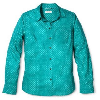 Merona Womens Favorite Button Down Shirt   Lawn   Turquoise   S