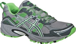 Womens ASICS GEL Venture® 4   Charcoal/Frost/Green Running Sneakers