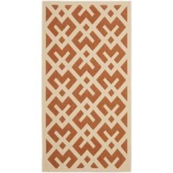 Poolside Terracotta/ Bone Indoor/ Outdoor Rug (27 X 5)