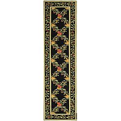 Hand hooked Garden Trellis Ivory Wool Runner (26 X 10) (IvoryPattern FloralMeasures 0.375 inch thickTip We recommend the use of a non skid pad to keep the rug in place on smooth surfaces.All rug sizes are approximate. Due to the difference of monitor co